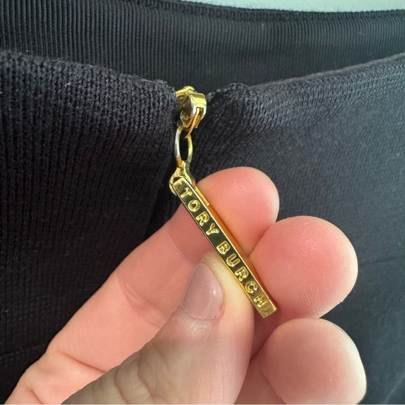 Tory Burch Wool Blend Leather Trimmed Mini Skirt Black Brown XS - Picture 5 of 8